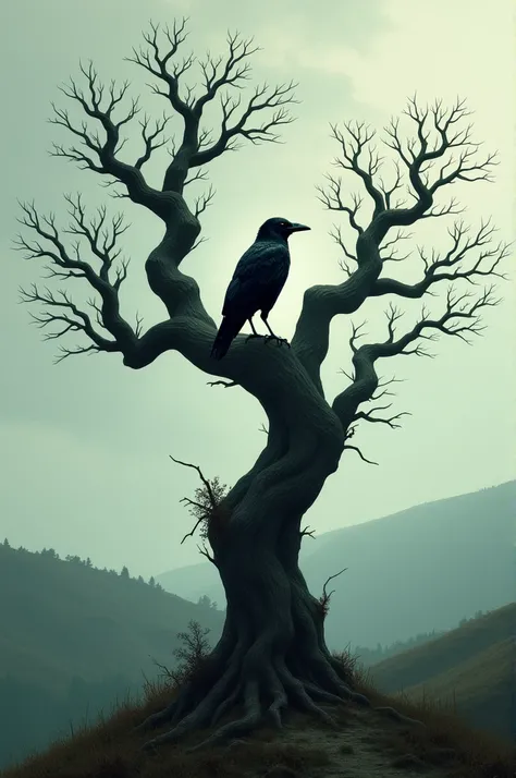 Crow in tree