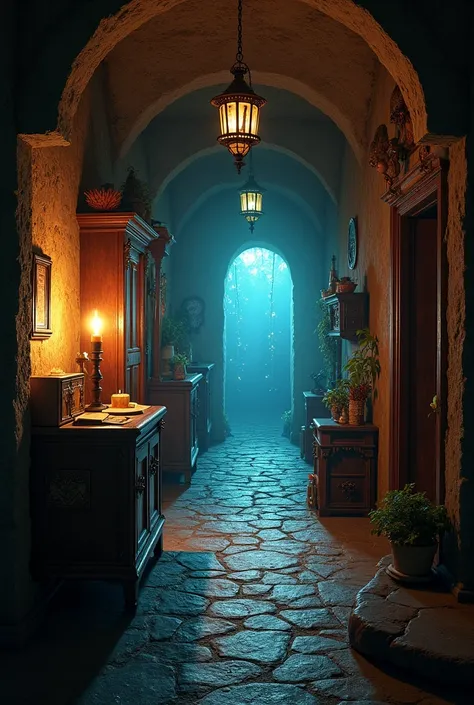 A tarot office passageway