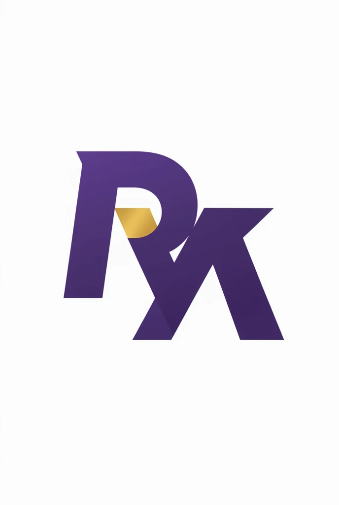 Generate a logo for a team named real madras with primary colour white secondary being royal purple and tertiary being gold The logo should be of letters R and M 