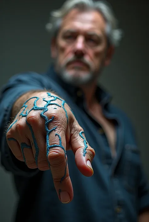 Guy with large veins in hand