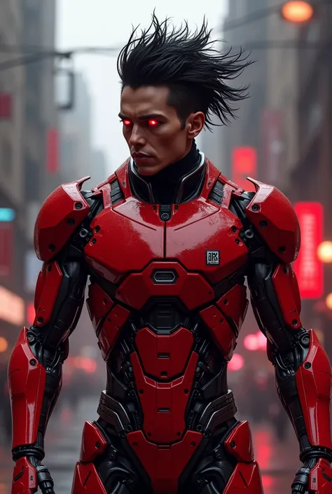 Red Robocop with hair
