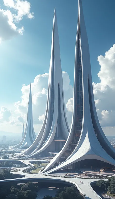 Architectural design, futuristic buildings