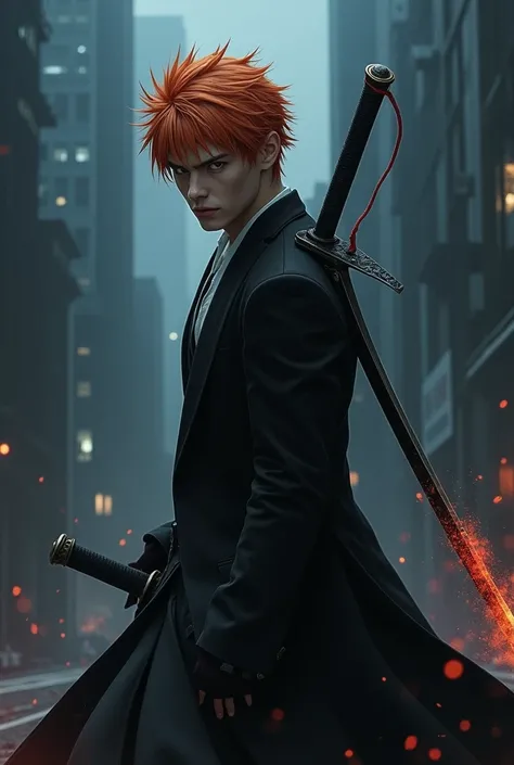 Crie a imagem de Kurosaki Ichigo, cinema style