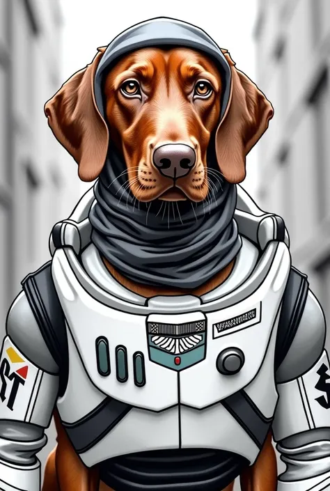 beautiful Vizsla with big eyes in buzz lightyear costume in Peaky Blinders style as coloring picture in black and white
