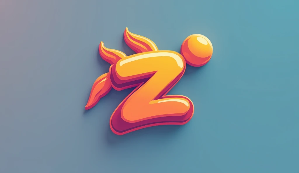 Zoomies modern logo, sleek, streamlined, 2d, flat design, vibrant colors, simple 