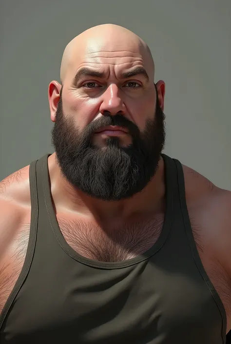 8K Very Best Highest Realistic Quality very Realistic 8K very detailed highly photorealistic very realistic highly detailed closeup portrait photo of a Very Realistic Bald Sexy Bald Daddy Hairy Bearded Bear Beefy Body Thick Muscle Bear Burly Chubby Beefy M...