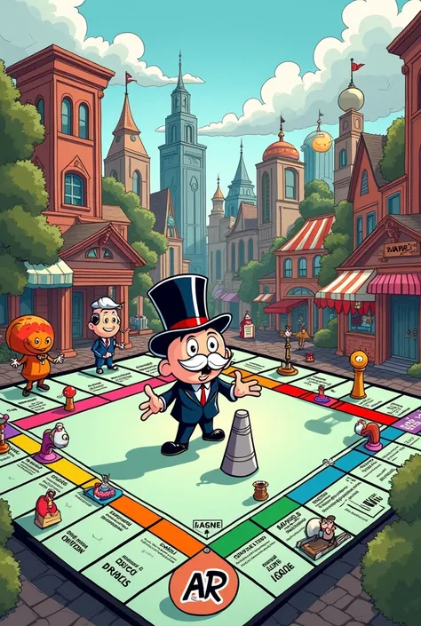 cartoon monopoly board

