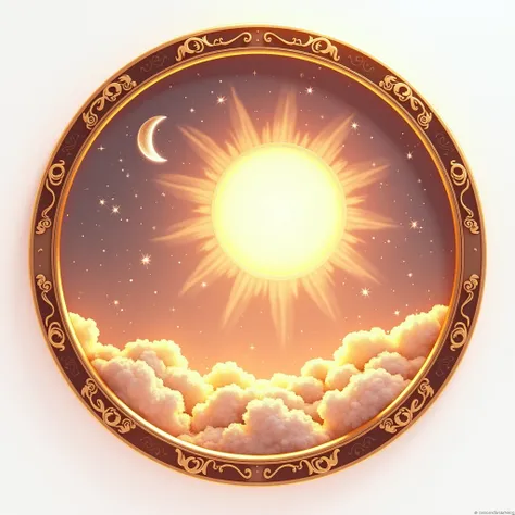 MAKE A SUN STARS MOON DIGITAL FRAME MAKE THE INSIDE PHOT CLEAR WHITE 

Circle
DARK PINK AND YELLOW GOLD

