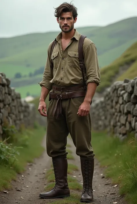 Younger, slimmer, Irish, little man, with brown eyes and strong arms from 1849
