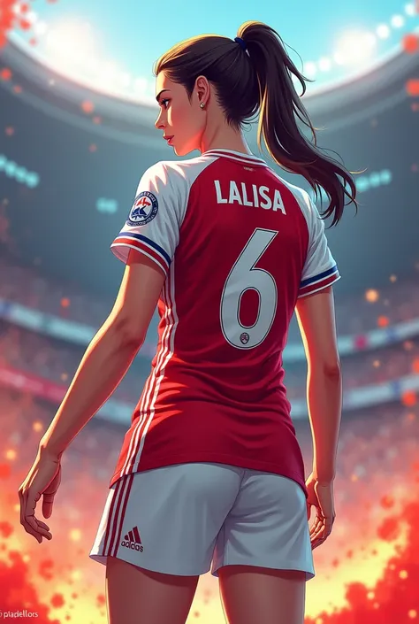 Arsenal kit name Lalisa number 6 with animate from behind