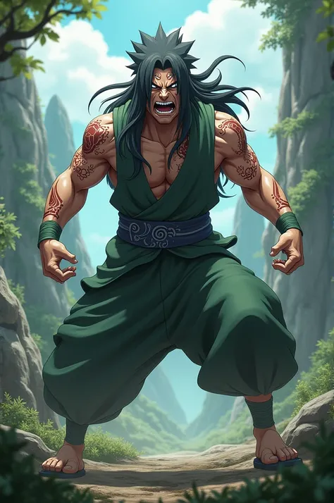 Hashirama senju angry in sage mode 3D