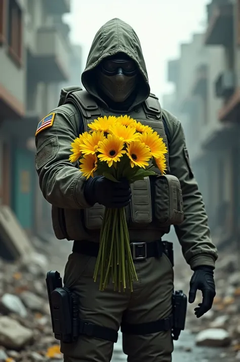 call of duty ghost giving yellow flowers