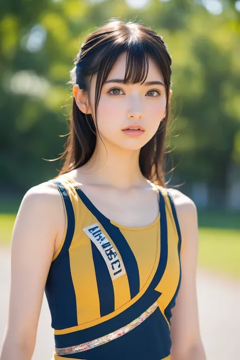 (8k, RAW Photos,Highest quality, High resolution:1.1), (Ultra-realistic:1.4),(Realistic, Realistic:1.3),The Beauty of Japan、Rhythmic gymnastics club、Rhythmic Gymnastics Uniform、((Upper Body:1.3))