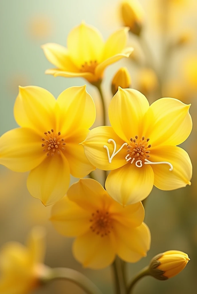 Yellow flowers that have the name Vicky and that is yiffymix