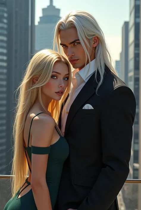 Create a 1.96 m tall man with a sporty figure. muscular physique, a combination of Asian and European appearance, prominent cheekbones give him a very expressive look. he has very long straight platinum hair, long bangs. Blue eyes and a facial expression t...