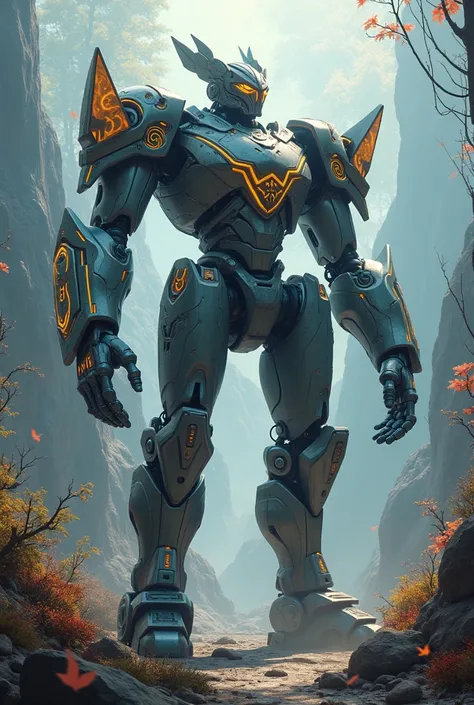 EPIC FANTASY ART, a breathtaking masterpiece depicting a colossal robot magnificently crafted as the crown jewel of arcane technology, standing imposingly amid a mystical landscape filled with towering mountains and ancient ruins. Accentuated by intricate ...