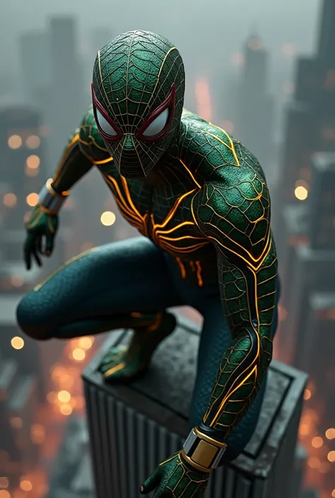 Spiderman in an anaconda-inspired suit