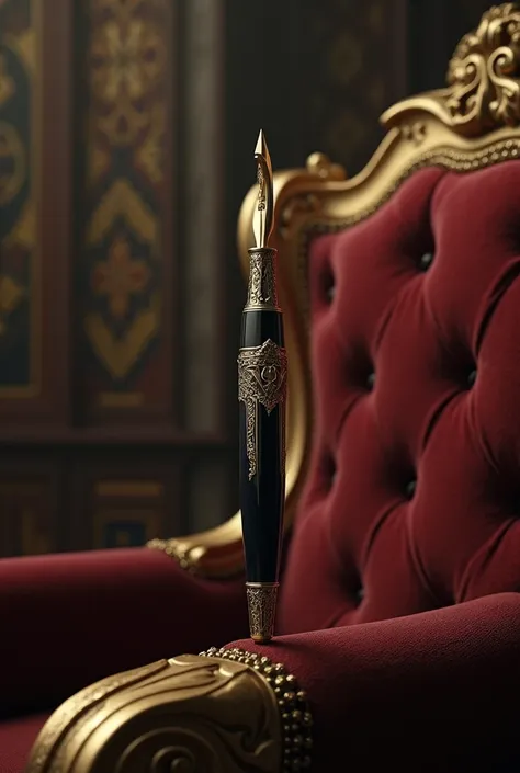 a caustic pen sitting on a millionaire throne