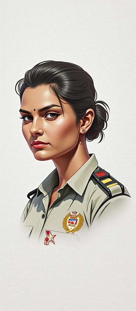 Fit women indian police officer 