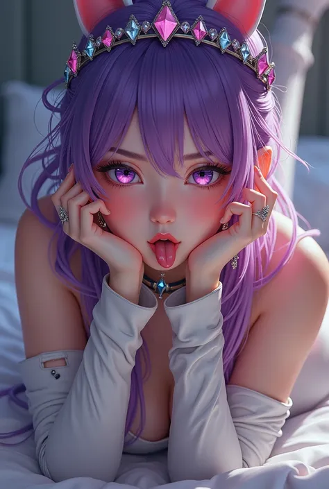 score_7_above, score_8_above, score_9, masterpiece, Perfect face, perfect hands, perfect eyes, High Quality, realistic, (realistic skin:1.2), Uncensored,  1 girls,  SeraphineCRLoLXL, purple eyes, pink hair, purple hair, multicoloured hair, by the wide, par...