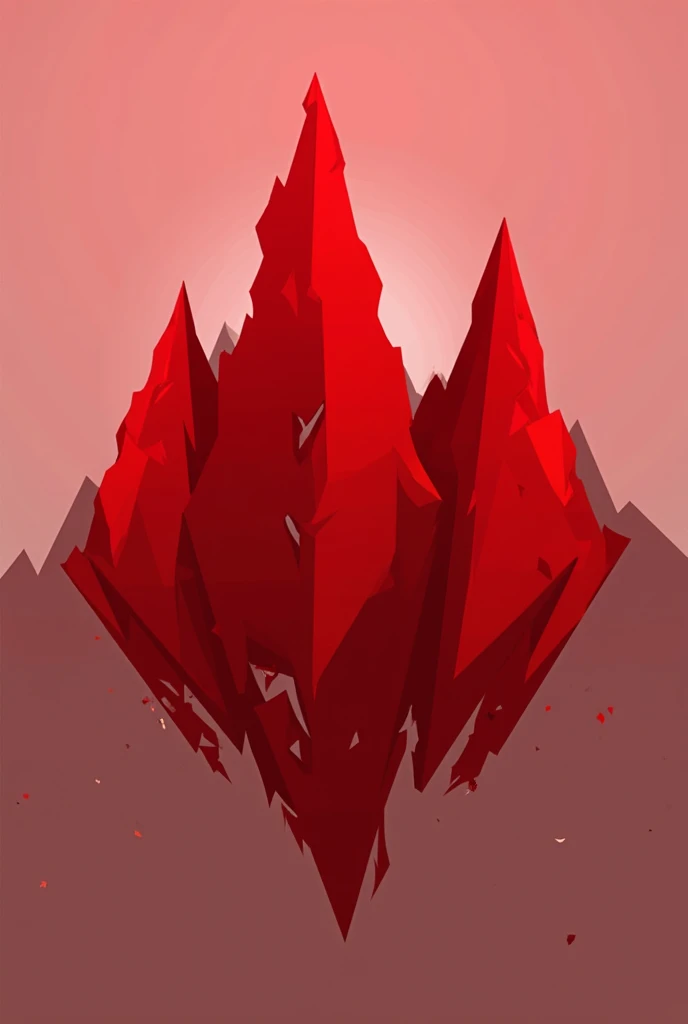 A logo for an e-sports team called ApexX in the shape of 2 red mountains, ok keep the same image and add one more mountain on the right side
