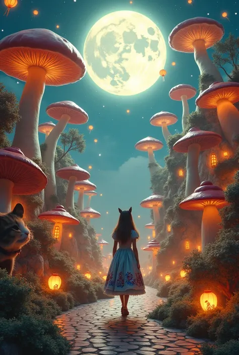 Mix the story of the moon festival with Alice in Wonderland