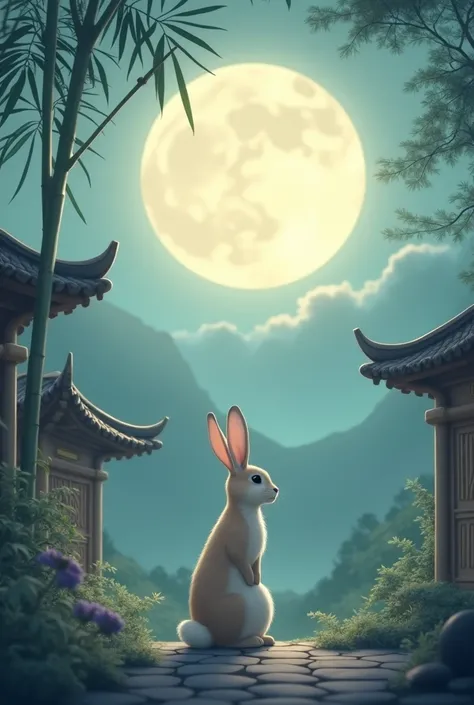 moonligh, rabbit, , China