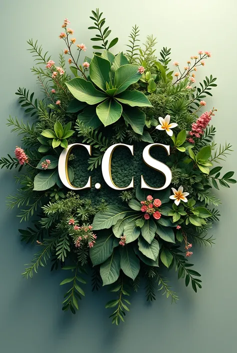 Make me a logo of c.c.s which should be written down from logo.logo background should be crop and plant and some beautiful plant



