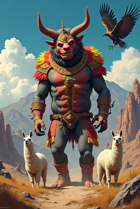 Jujuy Carnival: Make a Humahuaca Carnival Devil .with llamas and condor

