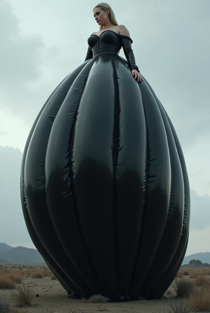 Sexy giantess princess black latex inflatable big balldress she is gigantic with her inflatable latex balldress Gigantic big inflated balldress She is so big She towers over the whole continent plump black princess balldress 