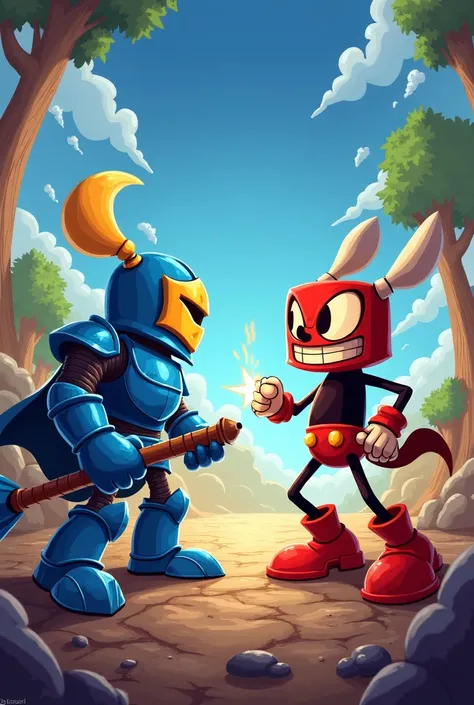 Shovel knight vs cuphead 