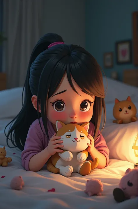 The girl&#39;s cat dies animated