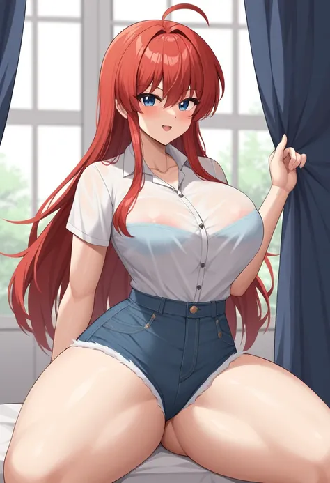 (ranma chan) (ranma saotome)(1solo)(1girl)((Solo)) ((Masterpiece)) ((High Quality)) (slim thick)((Perfect Face)) ((Wide Hips)) ((Narrow Waist)) ((Beautiful)) ((Redhead)) ((Long Hair)) ((Light Skin)) ((Cute Nose)) ((BLue Eyes)) ((Young)) ((Transparent Tee S...