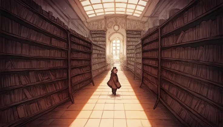 library, narrow passage