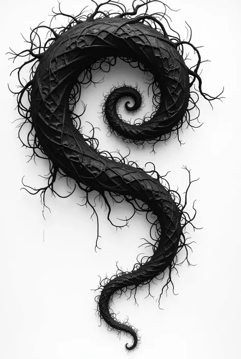 On a white wall, draw black spirals like junji ito&#39;s uzumaki, that looks like interior decoration 