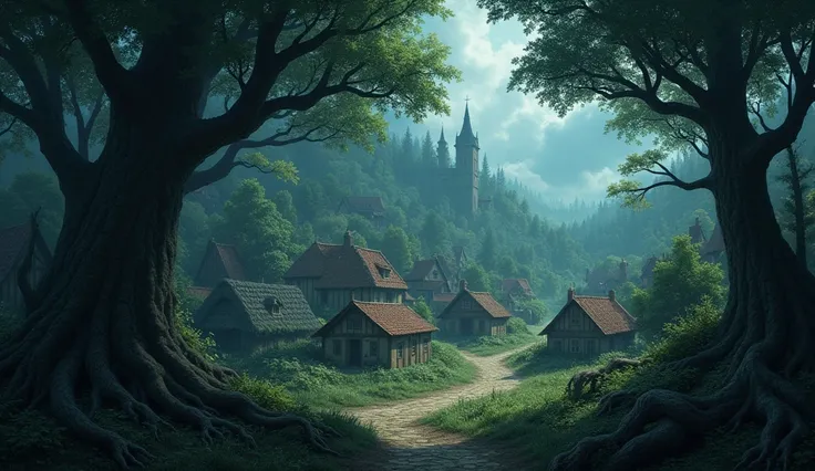 the small town in the countryside, surrounded by dense forests that seemed to hold dark secrets