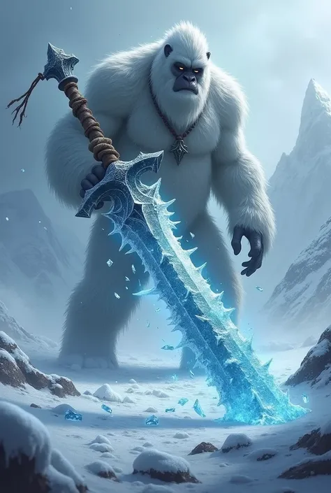 An ice heavy longsword dropped from an yeti boss