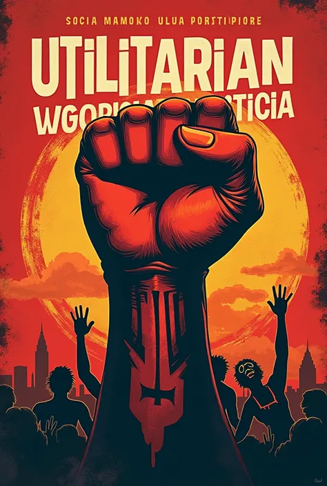 Political poster that says "Utilitarian Workers&#39; Party" and next to it written in acronym. All in Spanish.