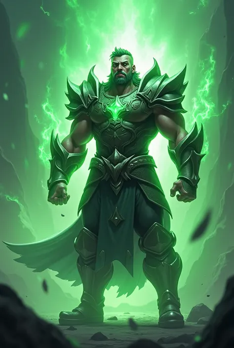 Atlas mobile legends with green aura 
