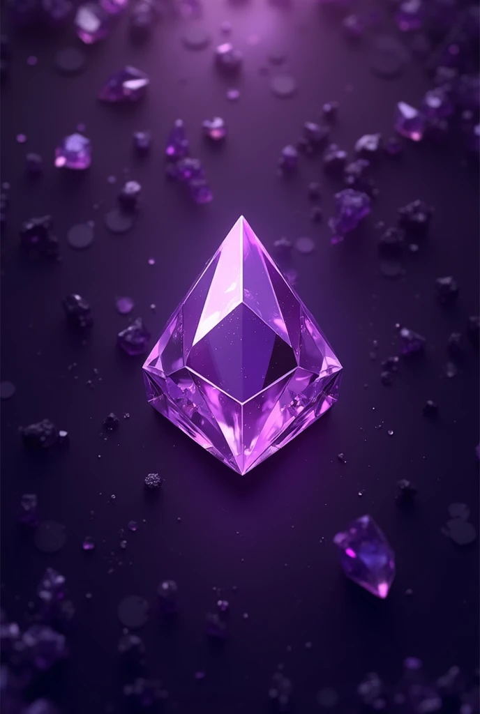 Create logo with amethyst background 