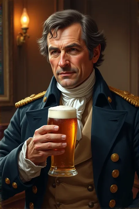 Napoleon Man Drinking Beer 