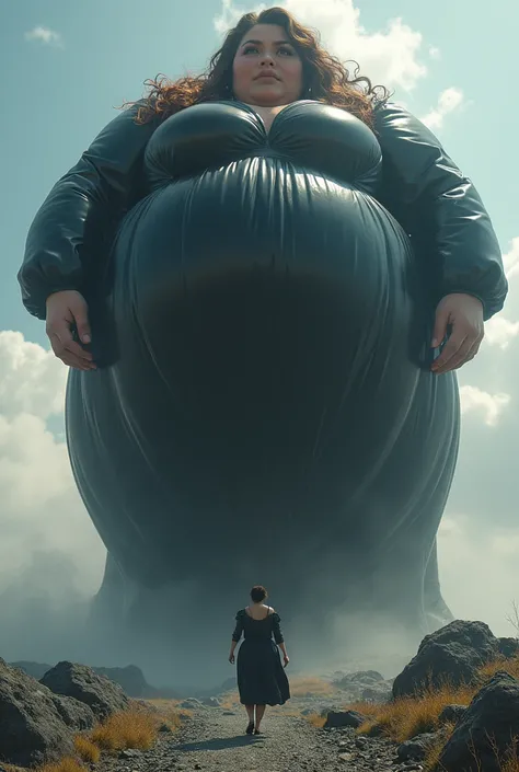 Sexy giantess princess black latex inflatable big balldress she with her inflatable latex balldress Gigantic large inflated balldress She is so big She towers over the entire continents plump princess balldress Her plump balldress is so big and inflates it...