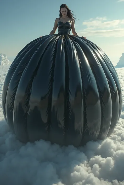 Sexy giantess princess black latex inflatable big balldress she with her inflatable latex balldress Gigantic large inflated balldress She is so big She towers over the entire continents plump princess balldress Her plump balldress is so big and inflates it...