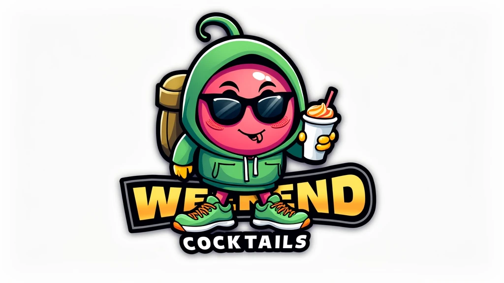 Bob-omb with hood bag, with dark sunglasses, with green Nike tennis shoes, Drinking a slush cocktail in a white styrofoam cup, with the name of the establishment called WEEKEND cocktails