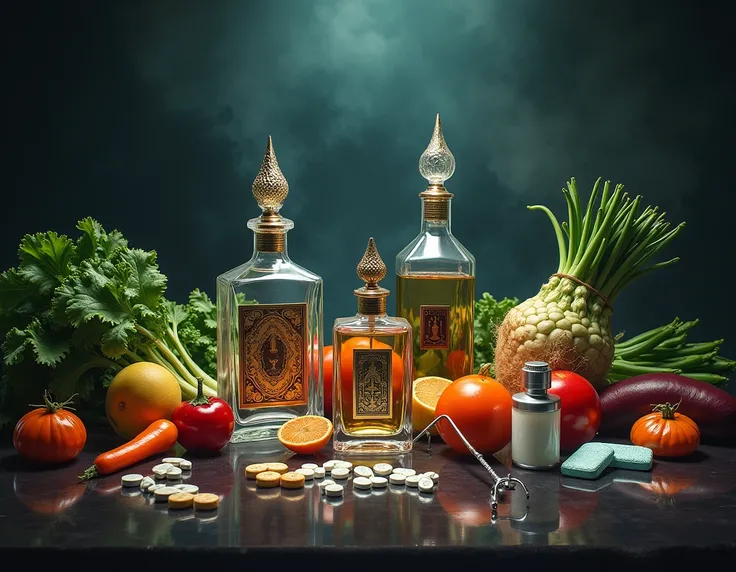 Perfumes, vegetables, medicine