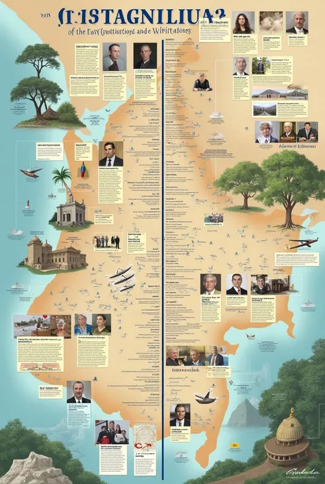 Timeline with the constitutions of Colombia
