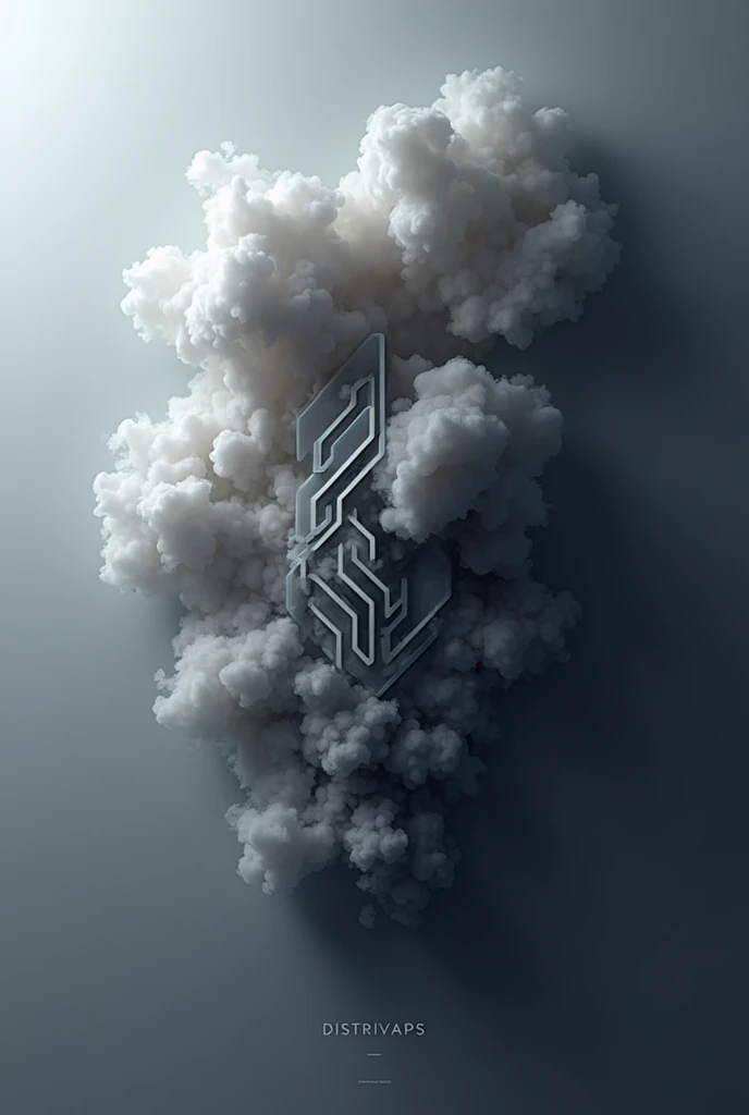 Create a logo that has smoke and is called distrivaps 
