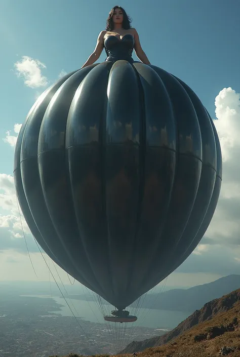 Sexy giantess princess black latex inflatable big balldress she with her inflatable latex balldress Gigantic large inflated balldress She is so big She towers over the entire continents plump princess balldress Her plump balldress is so big and inflates it...