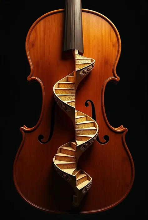 Spiral staircase inside a violin