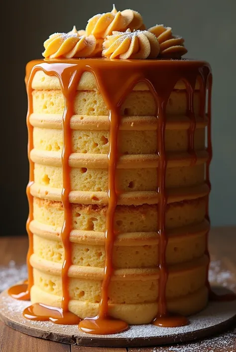 big realistic caramel cake
